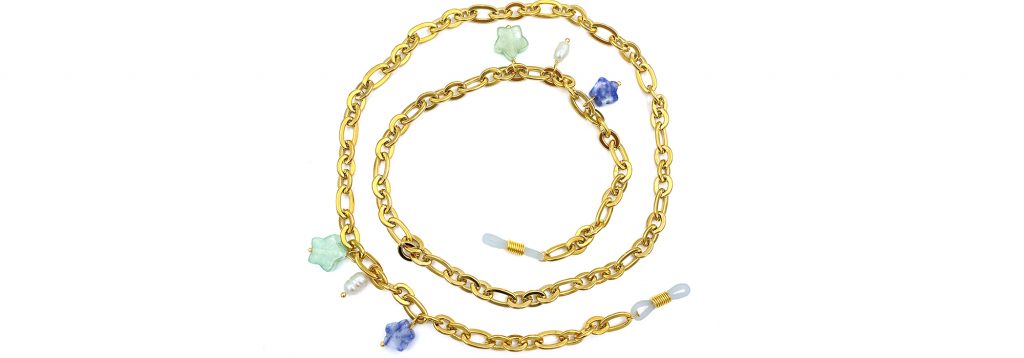 Boho Beach Sunny Necklace - Chunky Beads Gold